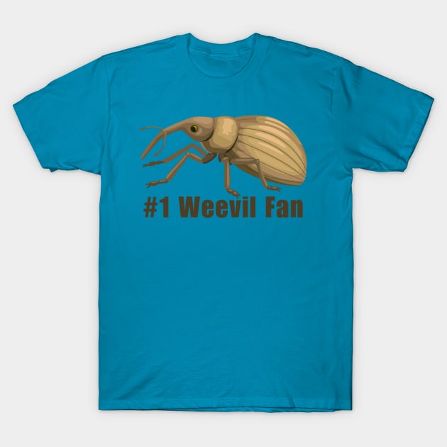 #1 Weevil Fan - Bug Lover T-Shirt by CursedContent